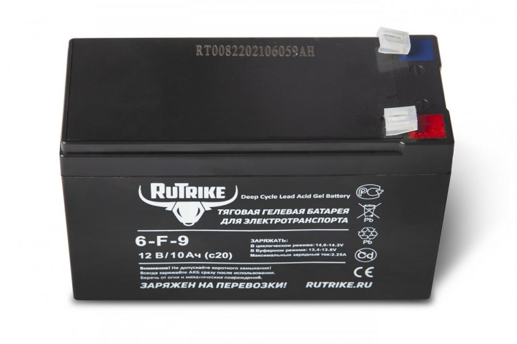 Тяговый гелевый аккумулятор RuTrike 6-F-9 (12V9A/H C20) в Нижнем Тагиле