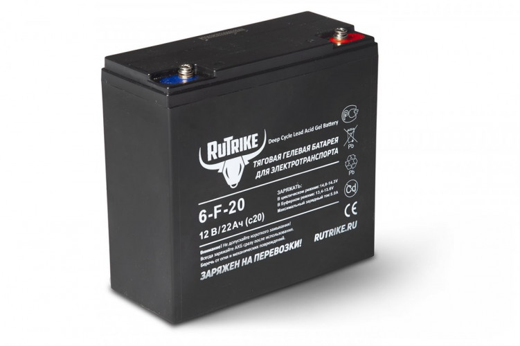 Тяговый гелевый аккумулятор RuTrike 6-F-20 (12V22A/H C20) в Нижнем Тагиле