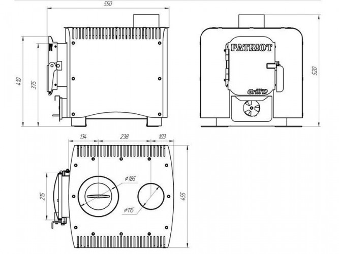 Печь длительного горения Grill’D Patriot 200 в Нижнем Тагиле