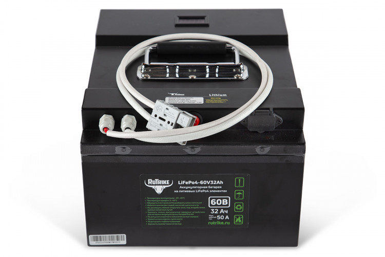 Тяговый железо-фосфатный аккумулятор RuTrike LiFePO4 60V32Ah (50А) в Нижнем Тагиле