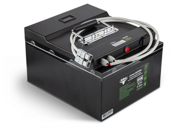 Тяговый железо-фосфатный аккумулятор RuTrike LiFePO4 60V32Ah (50А) в Нижнем Тагиле