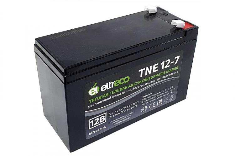 Тяговый аккумулятор Eltreco TNE12-7 (12V7A/H C20) в Нижнем Тагиле