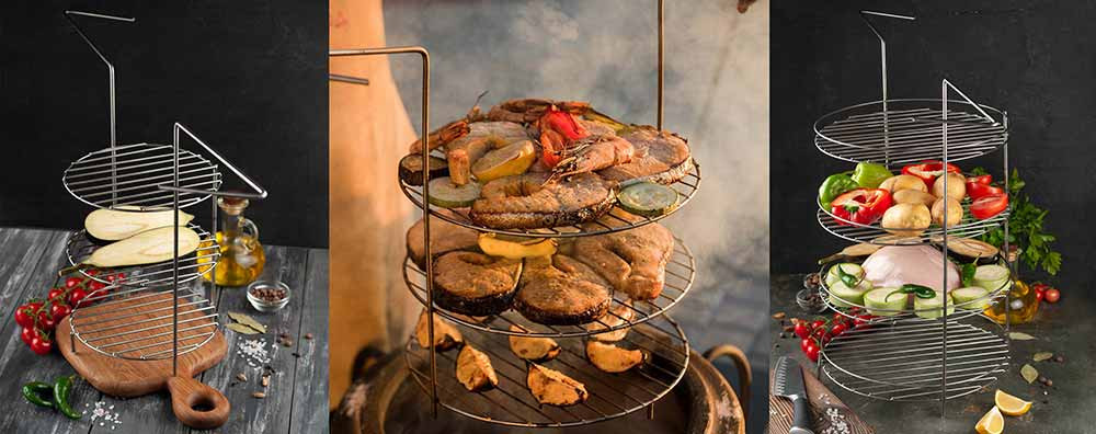 Этажерка 3-х ярусная диаметр 27 см в Нижнем Тагиле