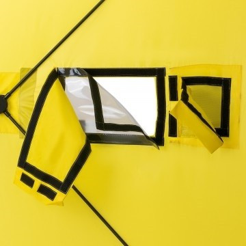 Палатка для рыбалки Helios Куб 1,5х1,5 желто/серый в Нижнем Тагиле