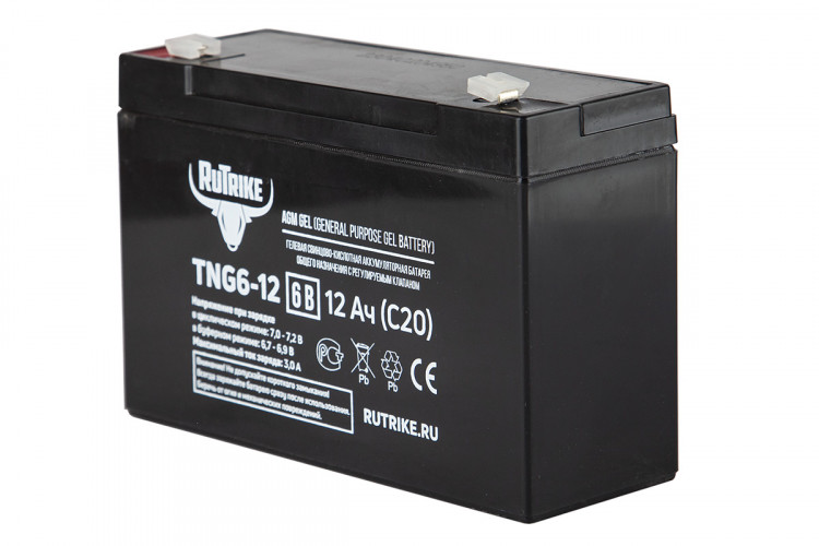Тяговый гелевый аккумулятор RuTrike TNG 6-12 (6V12A/H C20) в Нижнем Тагиле