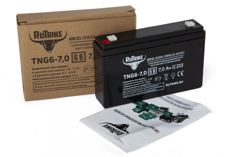 Тяговый гелевый аккумулятор RuTrike TNG 6-7.0 (6V7.0 A/H C20) в Нижнем Тагиле