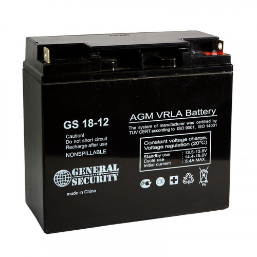 Аккумулятор General Security GS 12-18 L Kl (12 В, 18 Ач) в Нижнем Тагиле