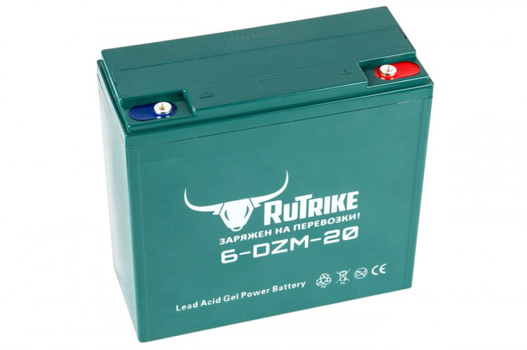 Тяговый гелевый аккумулятор RuTrike 6-DZF-20 (12V20A/H C2) в Нижнем Тагиле