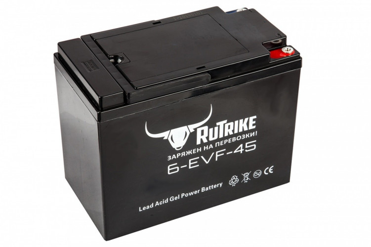 Тяговый гелевый аккумулятор RuTrike 6-EVF-45 (12V45A/H C3) в Нижнем Тагиле