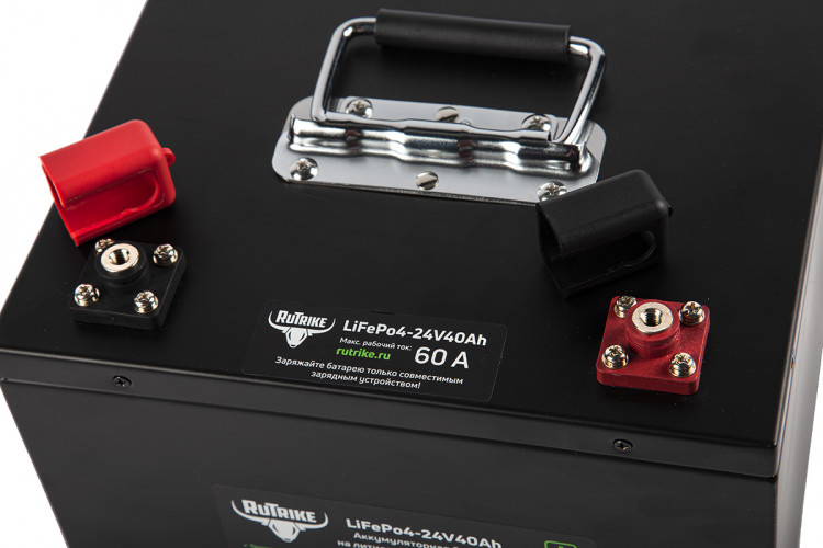 Тяговый железо-фосфатный аккумулятор RuTrike LiFePO4 24V40Ah (60A) в Нижнем Тагиле